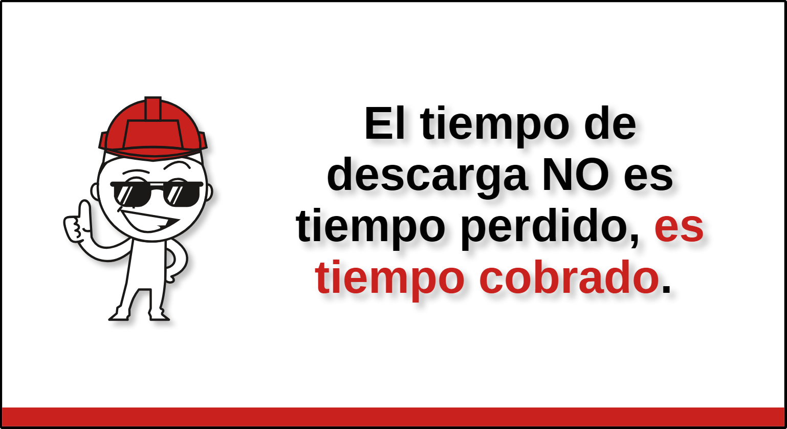 Carga y descarga de materiales: el tiempo de descarga no es tiempo perdido