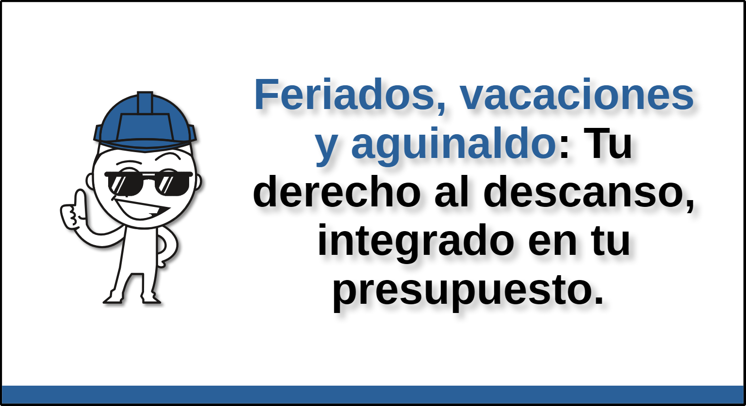 Gráfico explicativo sobre el costo por hora construcción en seco incluyendo el 7,1% para feriados, vacaciones y aguinaldo.